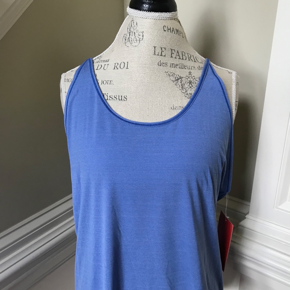NWT Zella Her Layered Tank Racerback Blue Top L - Picture 3 of 8